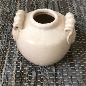 COPY - Small ivory Grecian style flower vase decor